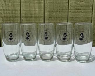 085 setof5vintageplayboypinupgirlglas