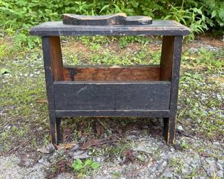 478 vintagewoodenshoeshinecarryallbox
