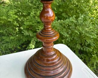 434 vintagewoodencandleholderwithturned