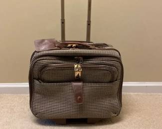 Vintage London Fog Cambridge Collection Rolling Carryon Luggage, Houndstooth Print