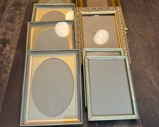Gold Tone Picture Frame Lot 8 Pcs