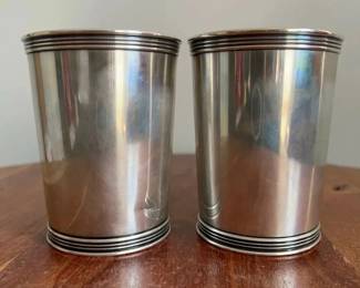 03 Benjamin Trees Sterling Silver Mint Julep Cups, Set of 2 No Monogram
