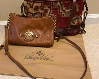 Patricia Nash Peruvian Tapestry Crossbody Purse and Michael Kors Handbag