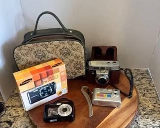Kodak, Samsung, And Concord Camera Lot With Accessories