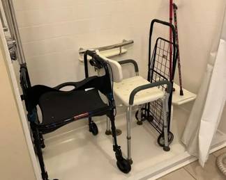 Medical Assistance Lot Bath Seat, Hand Cart, Canes, more