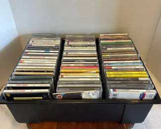 Assorted Music CDs, 86 Pc Lot with Storage Container