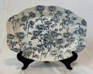 Antique Doultons Burslem Platter Chrysanthemum Pattern
