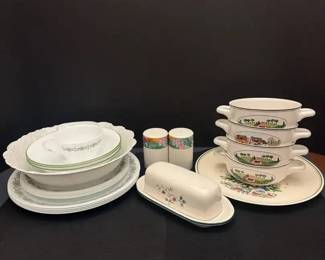 Vintage Corelle, Pfaltzgraff Villeroy Boch Dinnerware Bundle Plates, Bowls, Platter More