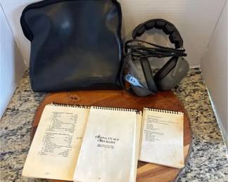 Aircraft Headset And Aircraft Checklists.