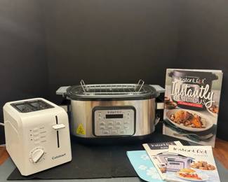 Kitchen Appliance Bundle Instant Pot Aura MultiCooker, Cuisinart 2Slice Toaster Recipe Books