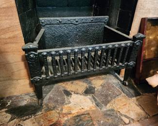 Cast iron fireplace grate / log holder