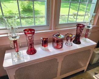 Beautiful ruby glassware