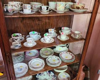 Antique porcelain, cups & saucers, Lenox