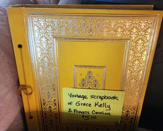 Vintage scrapbook of Grace Kelly & Princess Caroline