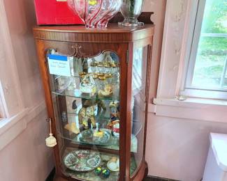 Small antique curio cabinet