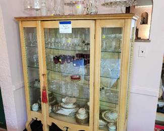 Painted curio cabinet