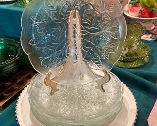 Pastries Livia Rose Clear Glass Dinner Plates