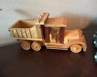 Handmade wooden trucks