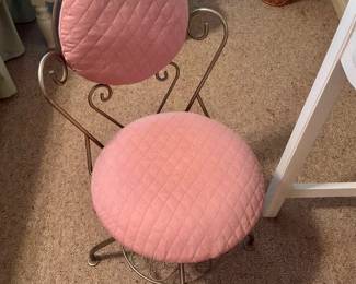 Pink Boudoir Swivel Chair 