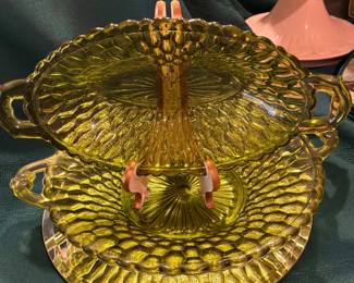 Indiana Glass Honeycomb Bowls