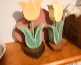 Wooden Tulip Decor