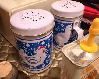 Blue Rooster Canister Set