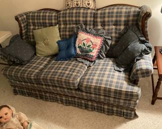Blue Plaid Couch