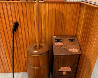 Wooden Barrel and Decor