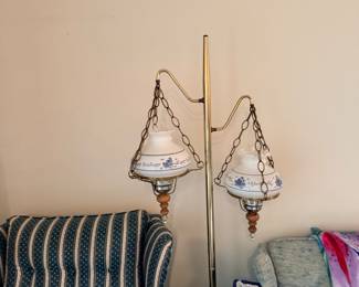 Hanging Swag Lamps Pair