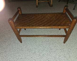 Small Basket Weave Stool/Bench