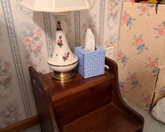 Nightstand with Ceramic Pieces