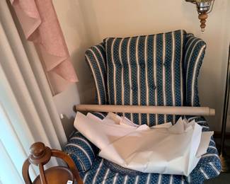 Striped Chair and Linens