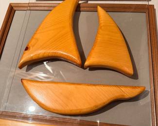 Wooden Sailboat Wall Art