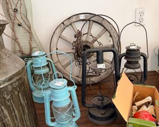 Lanterns and Metal Decor