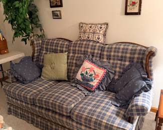 Blue Plaid Couch