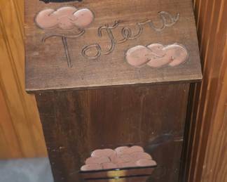 Ornate Wooden Potato Container