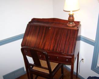 MAHOGANY WRITING DESK & CHAIR
