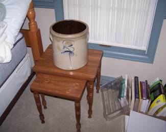 NESTING TABLES & CROCK