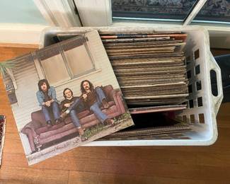 Bin of albums