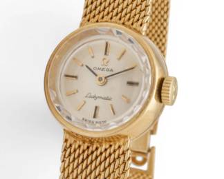 Lot 46 Omega (Swiss Geneva) 14kt Yellow Gold 'Ladymatic' Automatic Wristwatch, Ca. 1960s, Dia. 17mm 24 grams