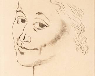 Lot 1100 Giorgio De Chirico (Italian, 1888-1978) Drypoint on Hand Made Chinese Paper 1929, 'Ritratto Di Maria Lani', H 10" W 7.2"