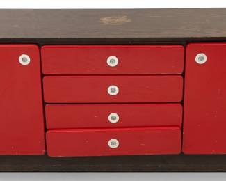 Lot 1038 Kroehler Manufacturing Co. (American) Mid-Century Modern Style Painted Walnut Sideboard, Ca. 1960s, H 28" W 66" Depth 19"