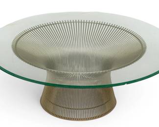 Lot 1015 Warren Platner (American, 1919-2006) for Knoll Coffee Table H 14.5" Dia. 42"