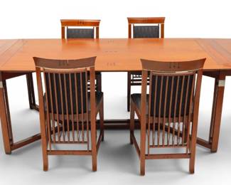 Lot 1047 Schuitema Decoforma Art Deco Style Rosewood Dining Set 7 PCS