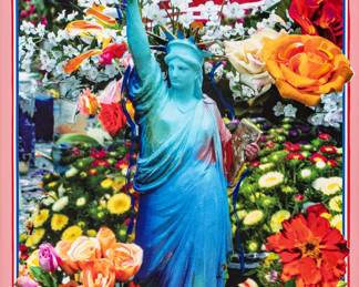 Lot 1061 Peter Max (American, B. 1937) Mixed Media on Paper 'Land of the Free Home of the Brave II', H 23" W 17.25"