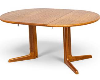 Lot 1031 Niels Otto Møller for Gudme Møbelfabrik (Danish) Teakwood Pedestal Dining Table, Ca. 1970-80, H 28" Dia. 41"