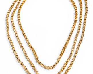 Lot 14 14K Gold Wrap Around Neck Chain 1920, L 56" 28.1 grams 1 PC