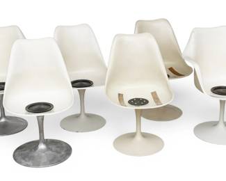 Lot 1016 Knoll International (American) Set of Six Tulip Chairs, H 31" W 25.5" Depth 22" 6 PCS