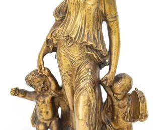 Lot 1135 Claude Michel Clodion (French, 1738-1814) Cire Perdue D'ore Bronze Sculpture 1840-1860, 'A Esprit Du Sel (With a Spirit of Salt)', H 8.75" W 5.5"