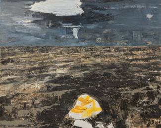 Lot 1089 Kevin Meisel (American, 20th C.) Oil on Canvas, Abstract Landscape, Ca. 1980s, H 72" W 84"
